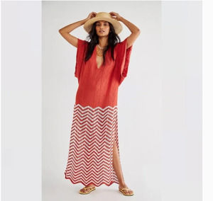 Free People Pirate Booty Sunset Beach Kaftan M/L NWT